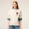 Sweat-shirt Ami de Coeur en coton blanc