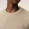 Sweat-shirt Ami de Coeur en coton gaufré beige