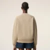 Sweat-shirt Ami de Coeur en coton gaufré beige