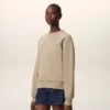 Sweat-shirt Ami de Coeur en coton gaufré beige
