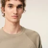 Sweat-shirt Ami de Coeur en coton gaufré beige