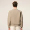 Sweat-shirt Ami de Coeur en coton gaufré beige