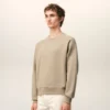 Sweat-shirt Ami de Coeur en coton gaufré beige