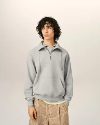 Sweat-shirt Ami de Coeur en coton gris