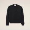 Sweat-shirt Ami de Coeur en coton noir