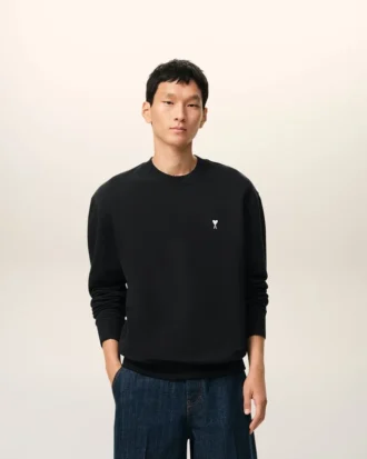 Sweat-shirt Ami de Coeur en coton noir