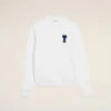 Sweat-shirt Ami de Coeur en coton tricoté blanc