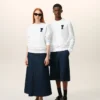 Sweat-shirt Ami de Coeur en coton tricoté blanc