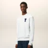 Sweat-shirt Ami de Coeur en coton tricoté blanc