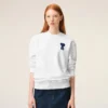 Sweat-shirt Ami de Coeur en coton tricoté blanc