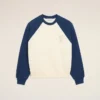 Sweat-shirt Ami de Coeur en coton tricoté blanc et bleu