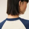 Sweat-shirt Ami de Coeur en coton tricoté blanc et bleu