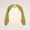 Sweat-shirt Ami de Coeur en coton tricoté blanc et vert