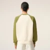 Sweat-shirt Ami de Coeur en coton tricoté blanc et vert