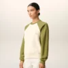 Sweat-shirt Ami de Coeur en coton tricoté blanc et vert