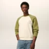 Sweat-shirt Ami de Coeur en coton tricoté blanc et vert