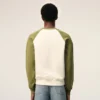 Sweat-shirt Ami de Coeur en coton tricoté blanc et vert