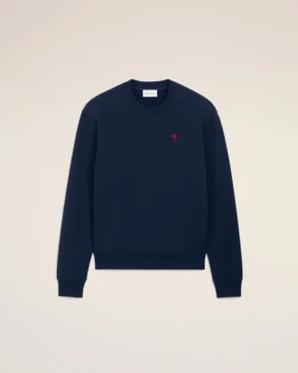 Sweat-shirt bleu en coton Red Ami de Coeur