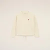 Sweat-shirt à col rond Ami de Coeur en coton blanc