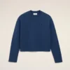 Sweat-shirt court Ami de Coeur en coton bleu