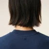 Sweat-shirt court Ami de Coeur en coton bleu