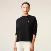 Sweat-shirt court Ami de Coeur en coton noir