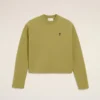 Sweat-shirt court Ami de Coeur en coton vert