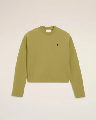 Sweat-shirt court Ami de Coeur en coton vert