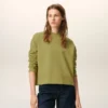 Sweat-shirt court Ami de Coeur en coton vert