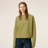 Sweat-shirt court Ami de Coeur en coton vert