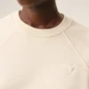 Sweat-shirt en coton blanc avec motif Ami de Coeur en relief