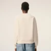 Sweat-shirt en coton blanc avec motif Ami de Coeur en relief