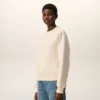 Sweat-shirt en coton blanc avec motif Ami de Coeur en relief