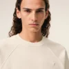 Sweat-shirt en coton blanc avec motif Ami de Coeur en relief