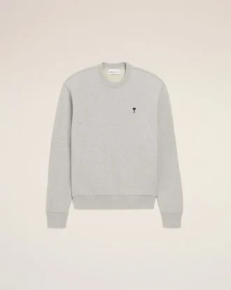 Sweat-shirt gris en coton contrasté « Ami de Coeur »