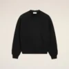 Sweat-shirt noir en coton gaufré Ami de Coeur