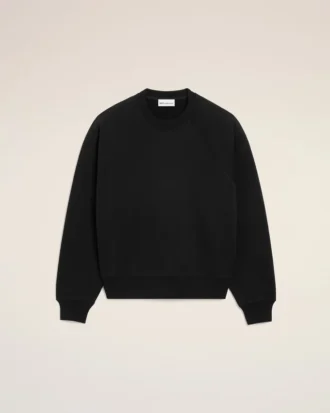 Sweat-shirt noir en coton gaufré Ami de Coeur