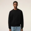 Sweat-shirt noir en coton gaufré Ami de Coeur