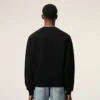 Sweat-shirt noir en coton gaufré Ami de Coeur