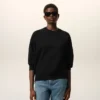 Sweat-shirt noir en coton gaufré Ami de Coeur