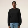 Sweat-shirt noir en coton gaufré Ami de Coeur