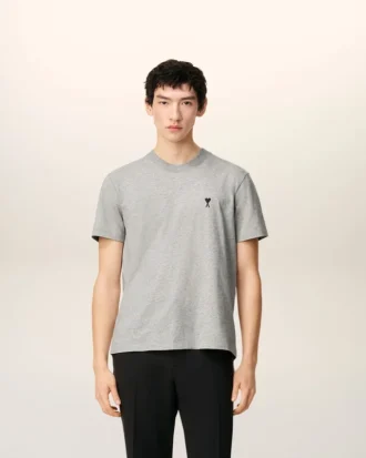T-shirt ADC en coton gris contrasté