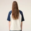 T-shirt Ami de Coeur en coton blanc et bleu avec patch tricoté