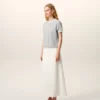 T-shirt Ami Paris en coton gris avec patch tricoté
