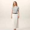 T-shirt Ami Paris en coton gris avec patch tricoté