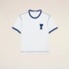 T-shirt blanc Ami de Coeur avec patch en tricot