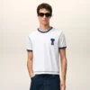 T-shirt blanc Ami de Coeur avec patch en tricot
