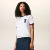 T-shirt blanc Ami de Coeur avec patch en tricot