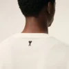 T-shirt blanc en coton Ami Paris avec imprimé Heritage