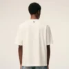T-shirt blanc en coton Ami Paris avec imprimé Heritage